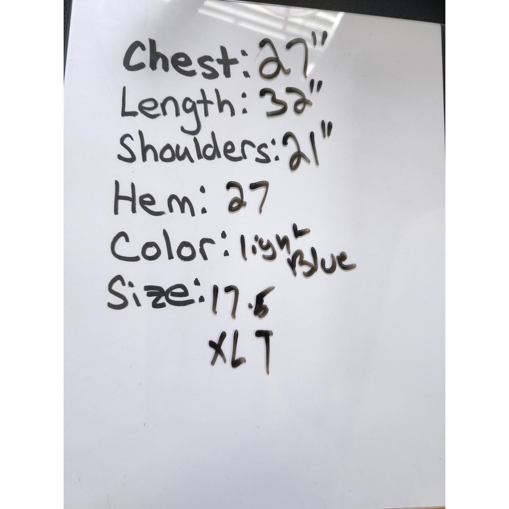 Cremieux Mens 100% Pima Cotton Non-Iron Dress Shirt Light Blue Size 17.5 XLT - Picture 5 of 6